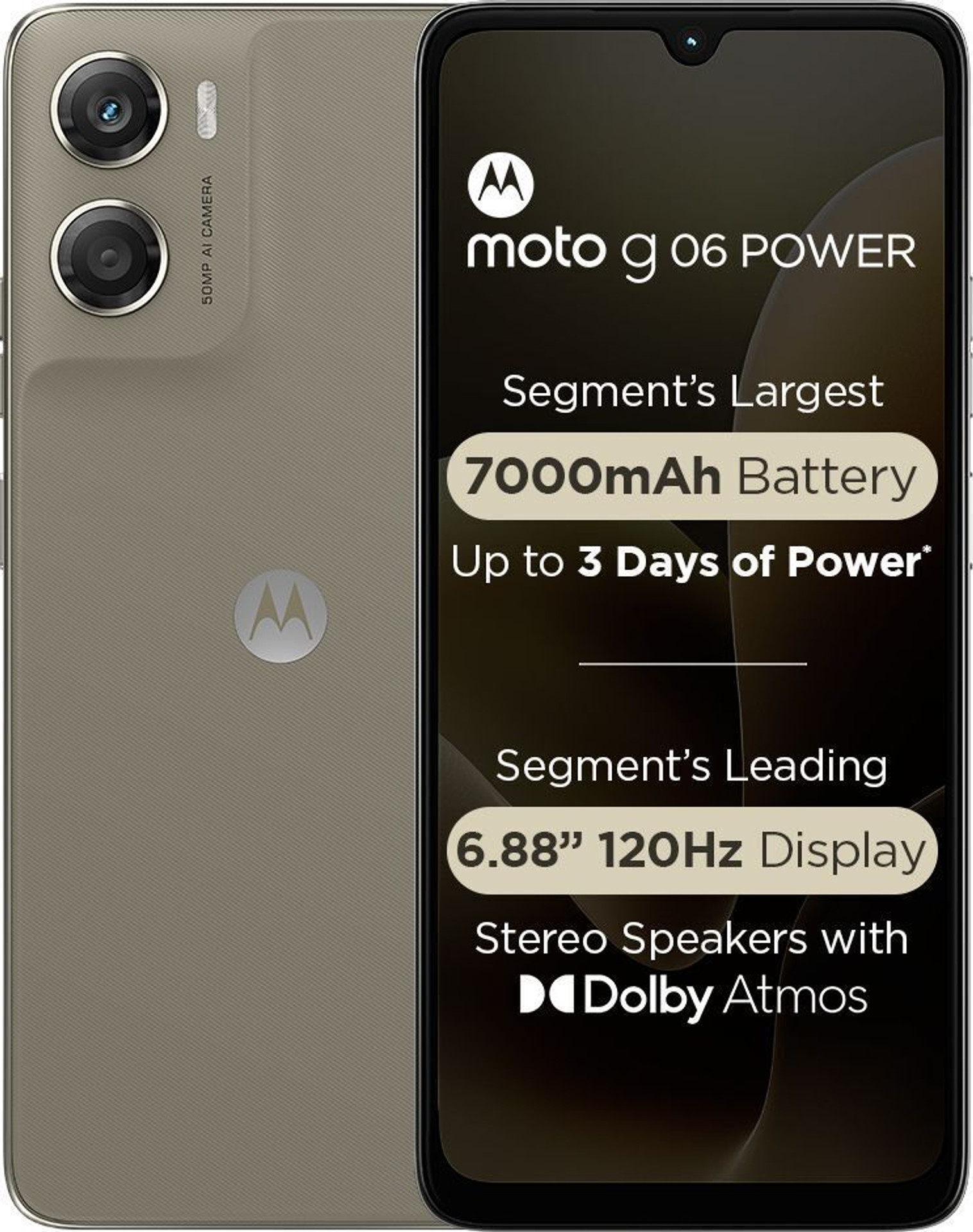 Moto g06 POWER (4GB+64GB, Pantone Laurel Oak)