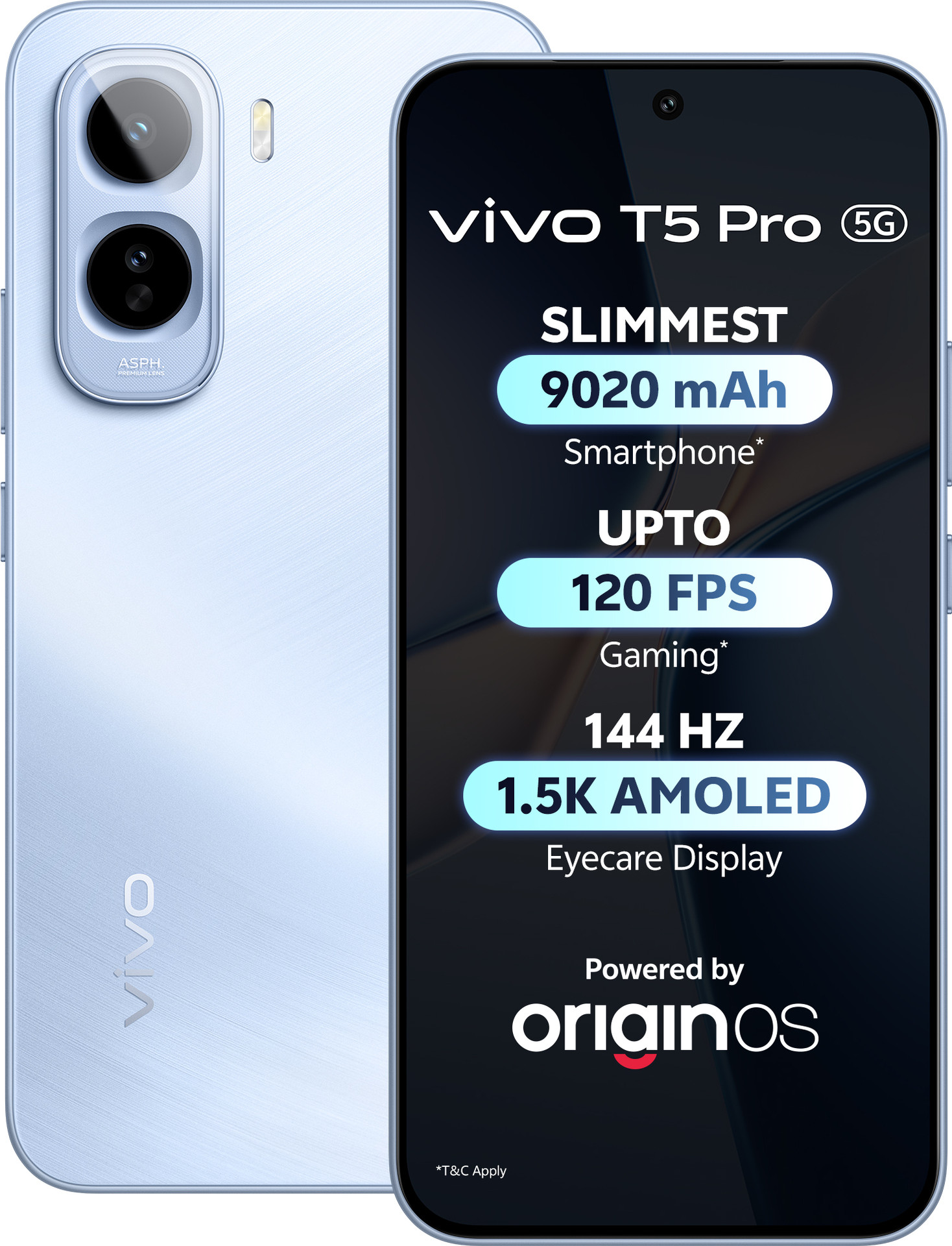 VIVO T5 Pro 5G(8GB+128GB, Glacier Blue)