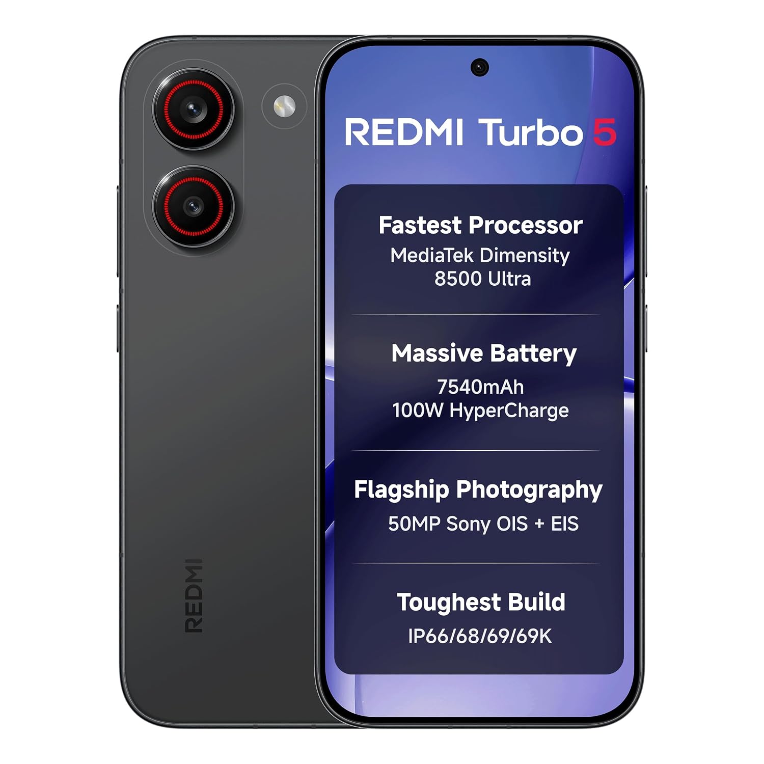 Redmi Turbo 5 5G(12GB+256GB, Asphalt Black)