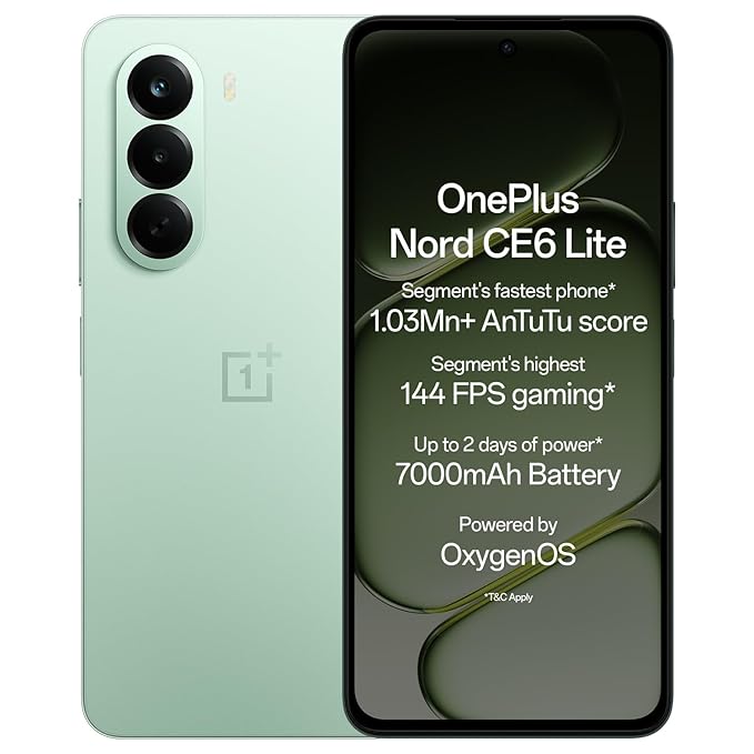 OnePlus Nord CE6 Lite 5G(8GB+128GB, Vivid Mint)