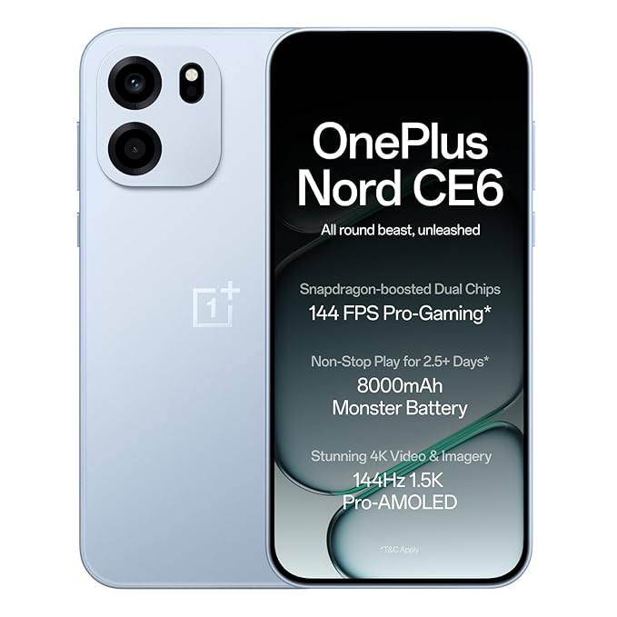OnePlus Nord CE6 5G(8GB+128GB, Fresh Blue)
