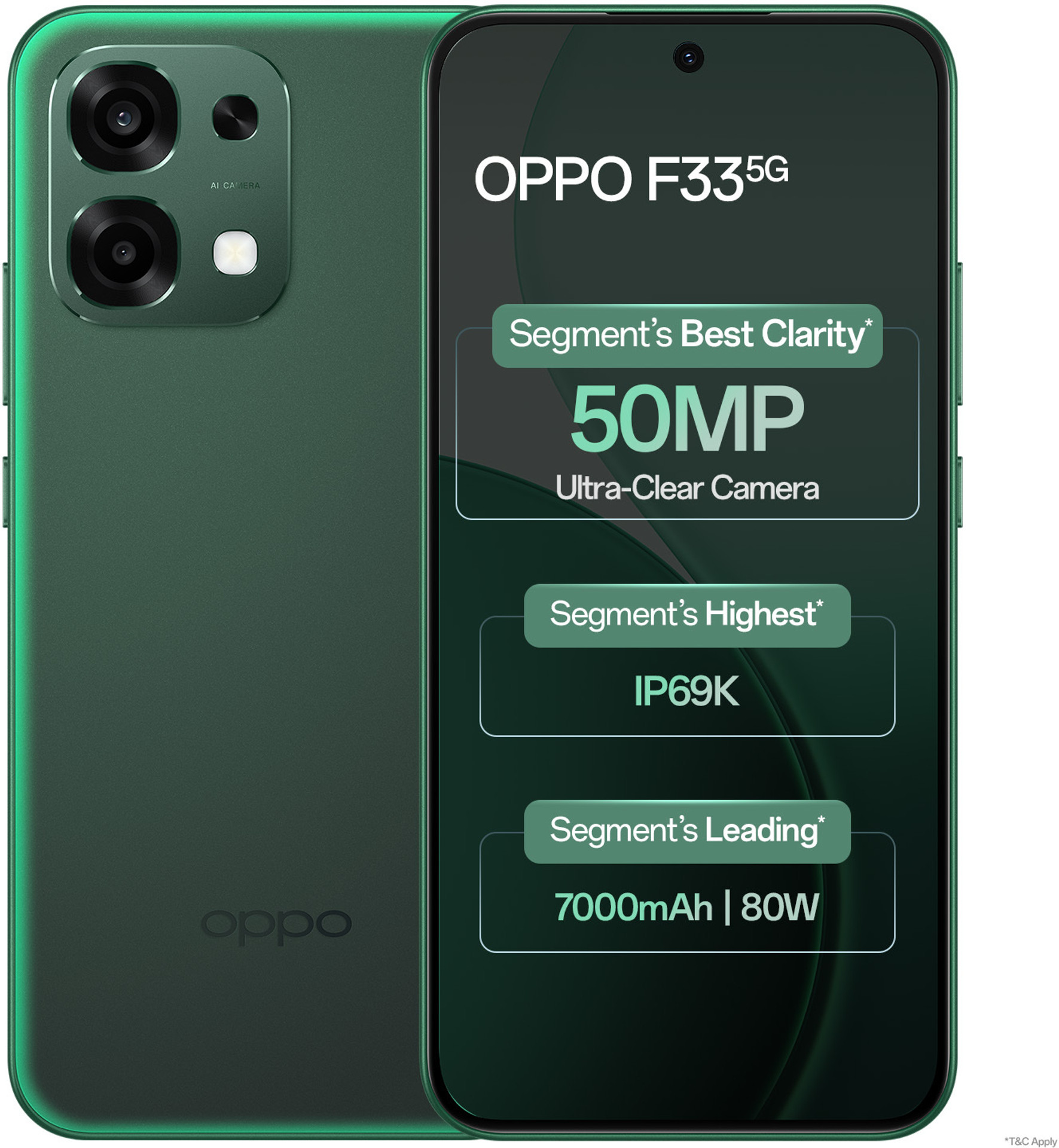 OPPO F33 5G(6GB+128GB, Forest Green)