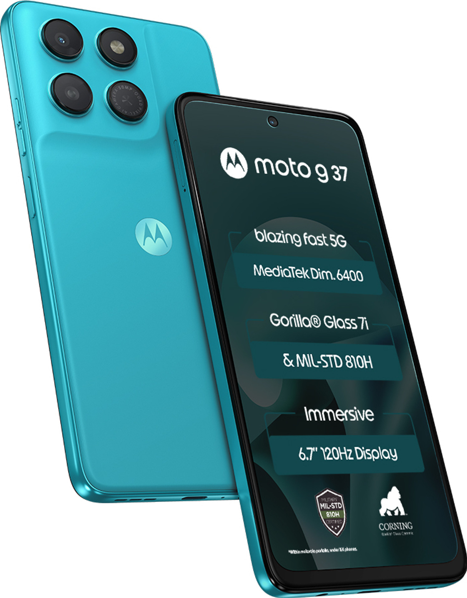 Moto g37 5G (4GB+64GB, Pantone Capri Cyan)