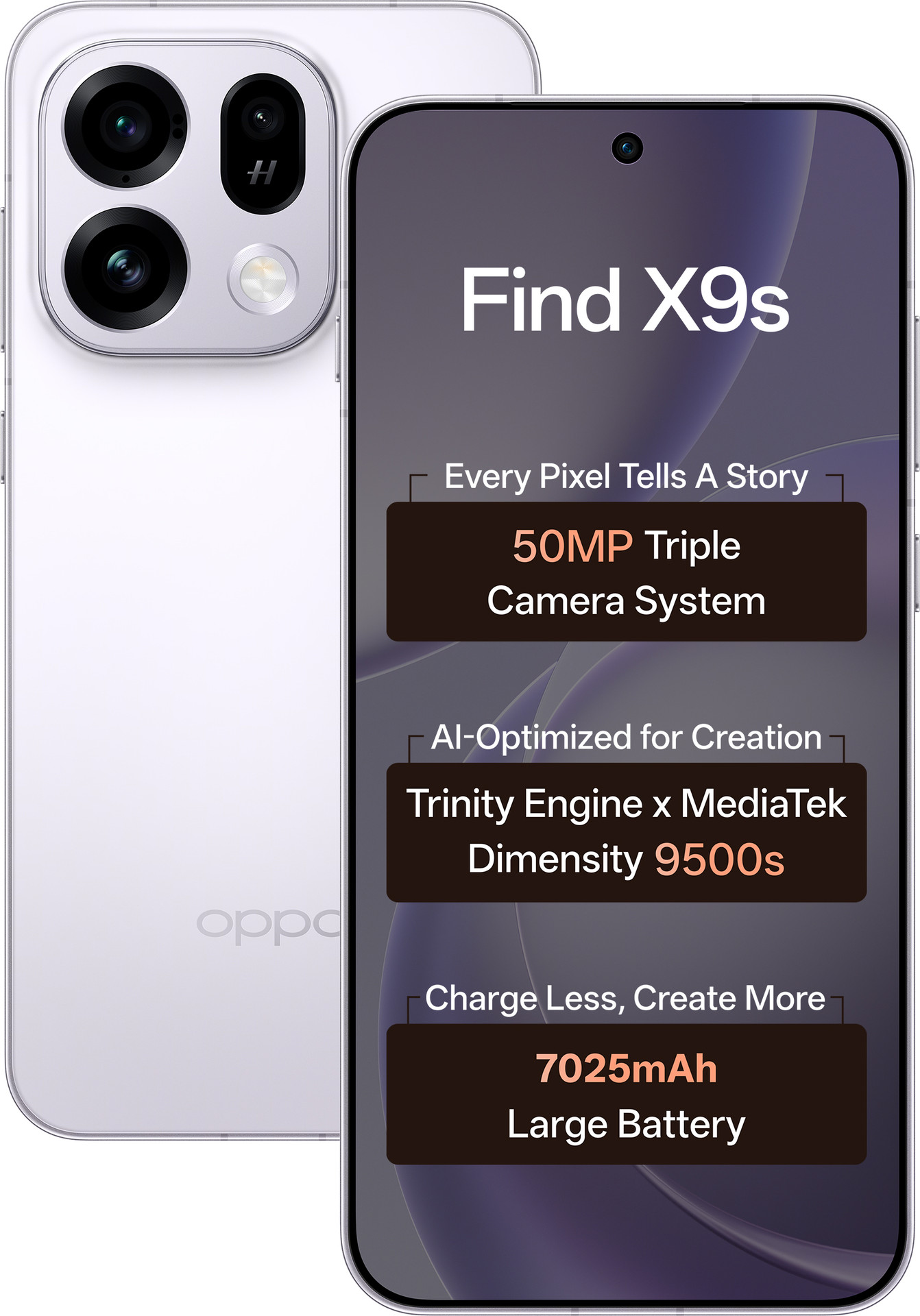 OPPO Find X9s 5G(12GB+256GB, Lavender Sky)