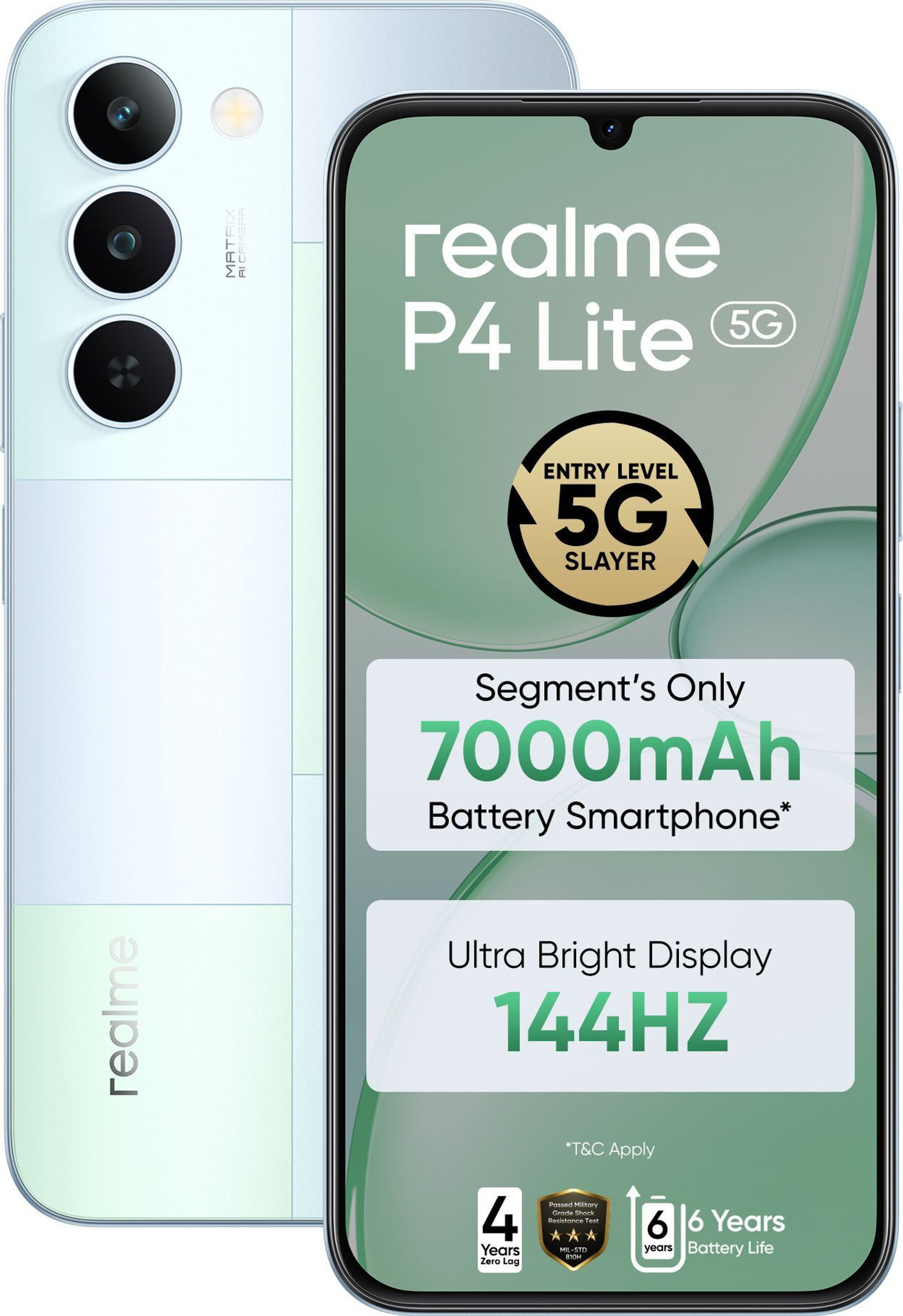 Realme P4 Lite 5G(6GB+128GB, Mosaic Green)