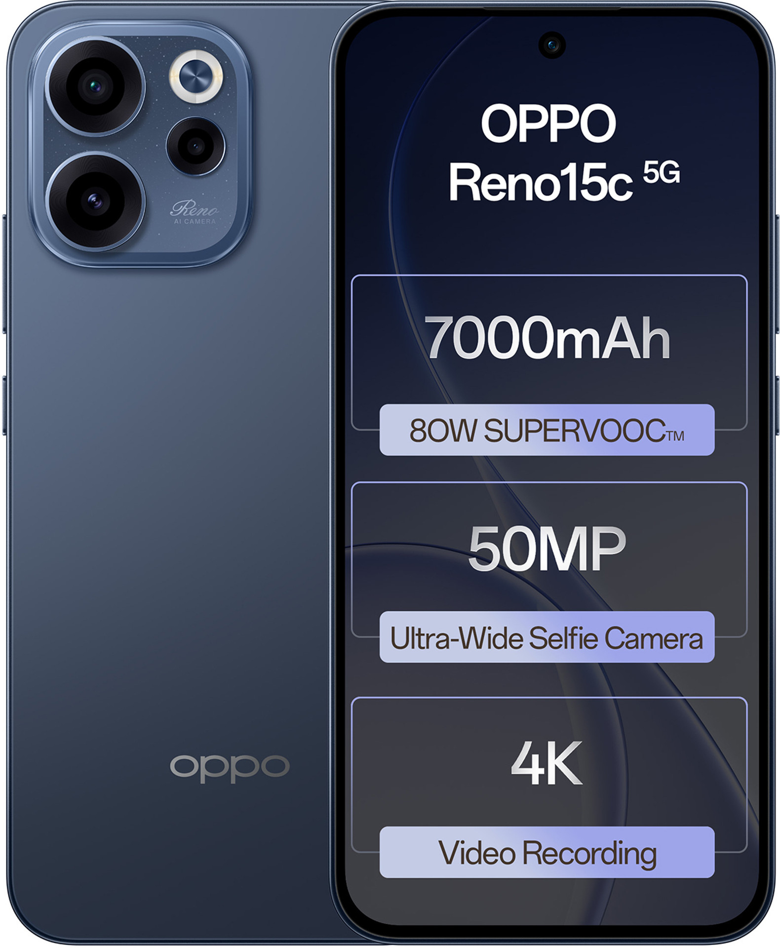 OPPO Reno15c 5G(12GB+256GB, Twilight Blue)