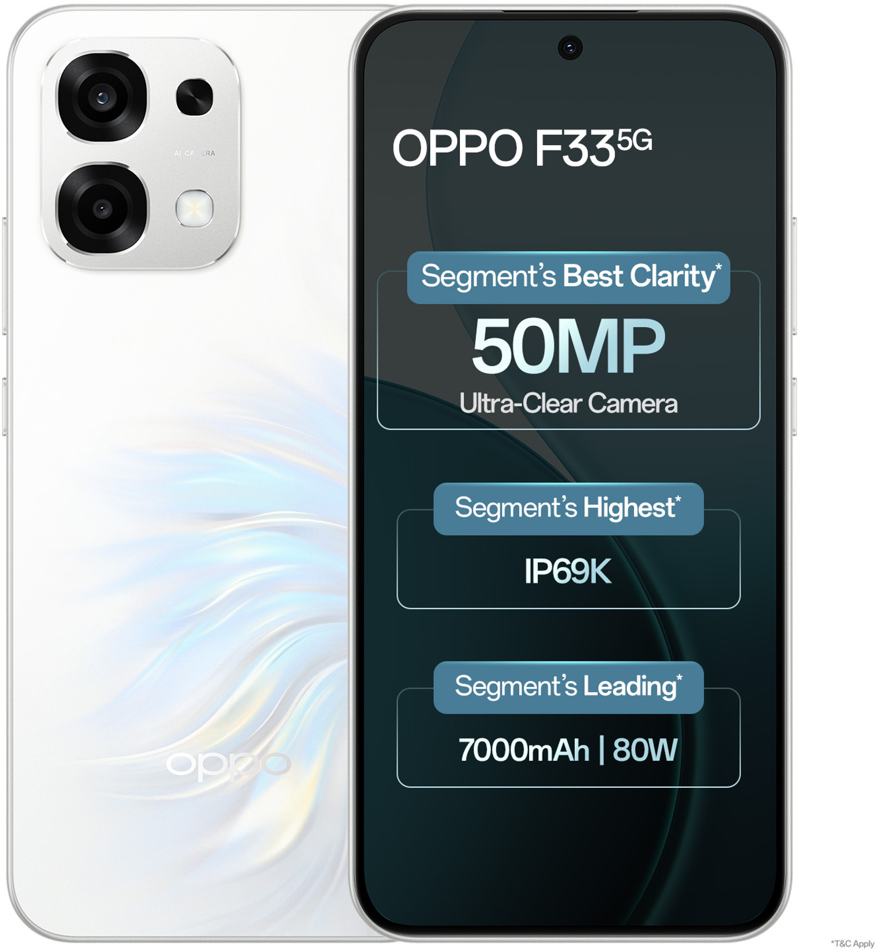 OPPO F33 5G(8GB+256GB, Pearl White)