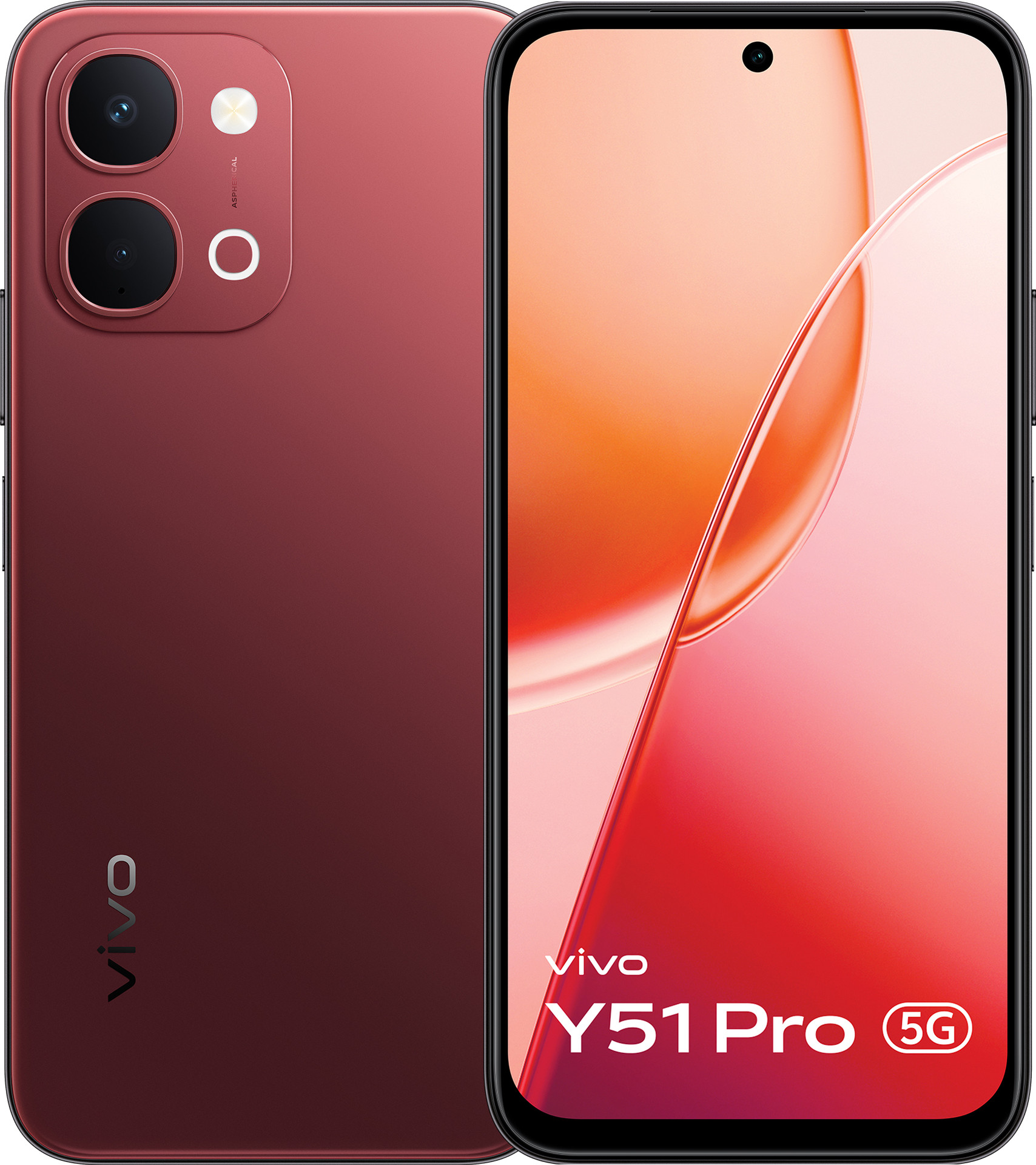 VIVO Y51 Pro 5G(8GB+128GB, Crimson Red)