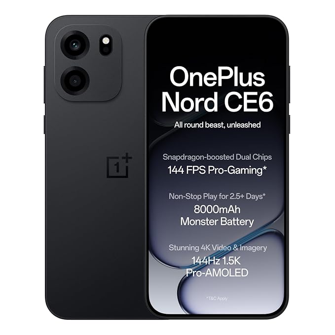 OnePlus Nord CE6 5G(8GB+128GB, Pitch Black)