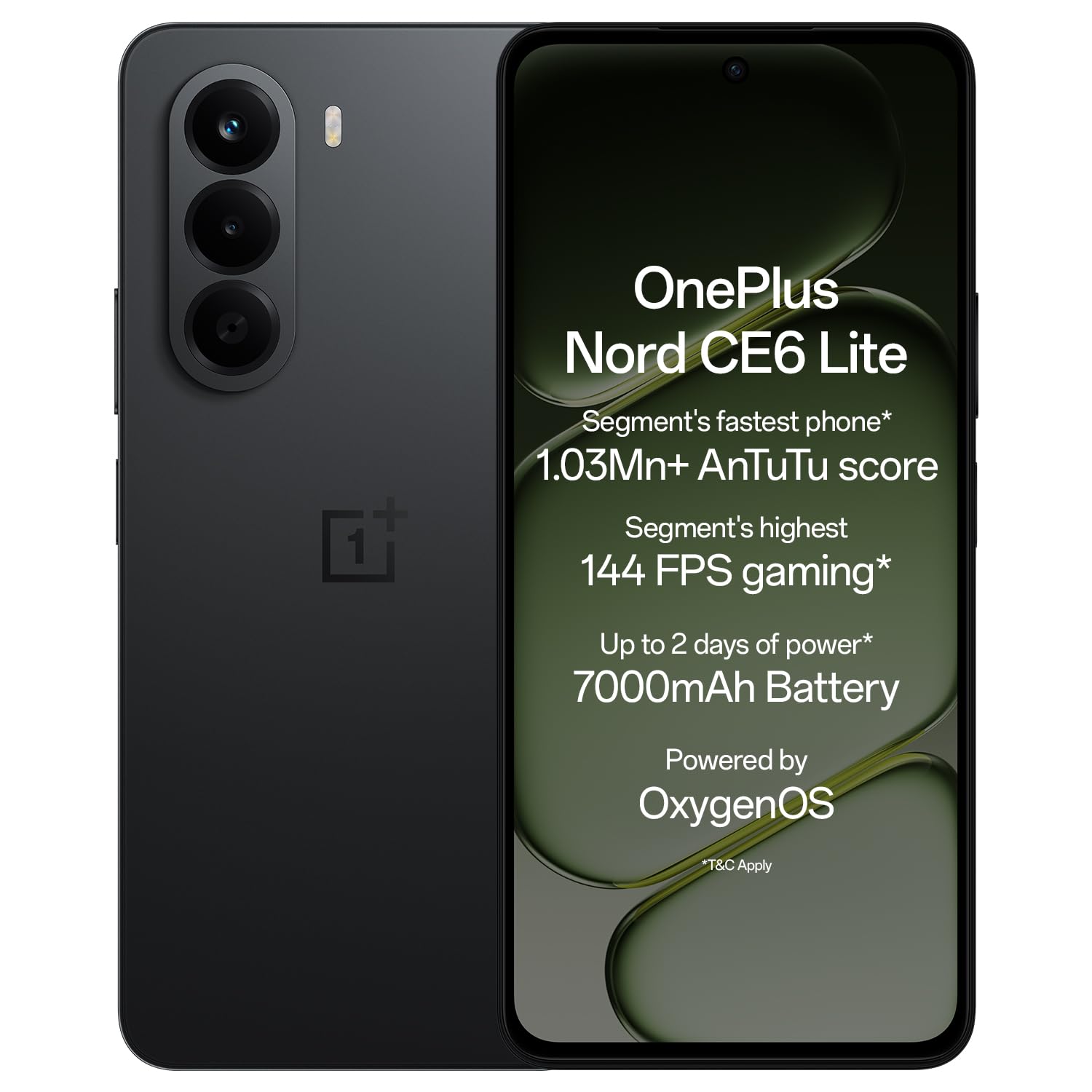 OnePlus Nord CE6 Lite 5G(8GB+128GB, Hyper Black)