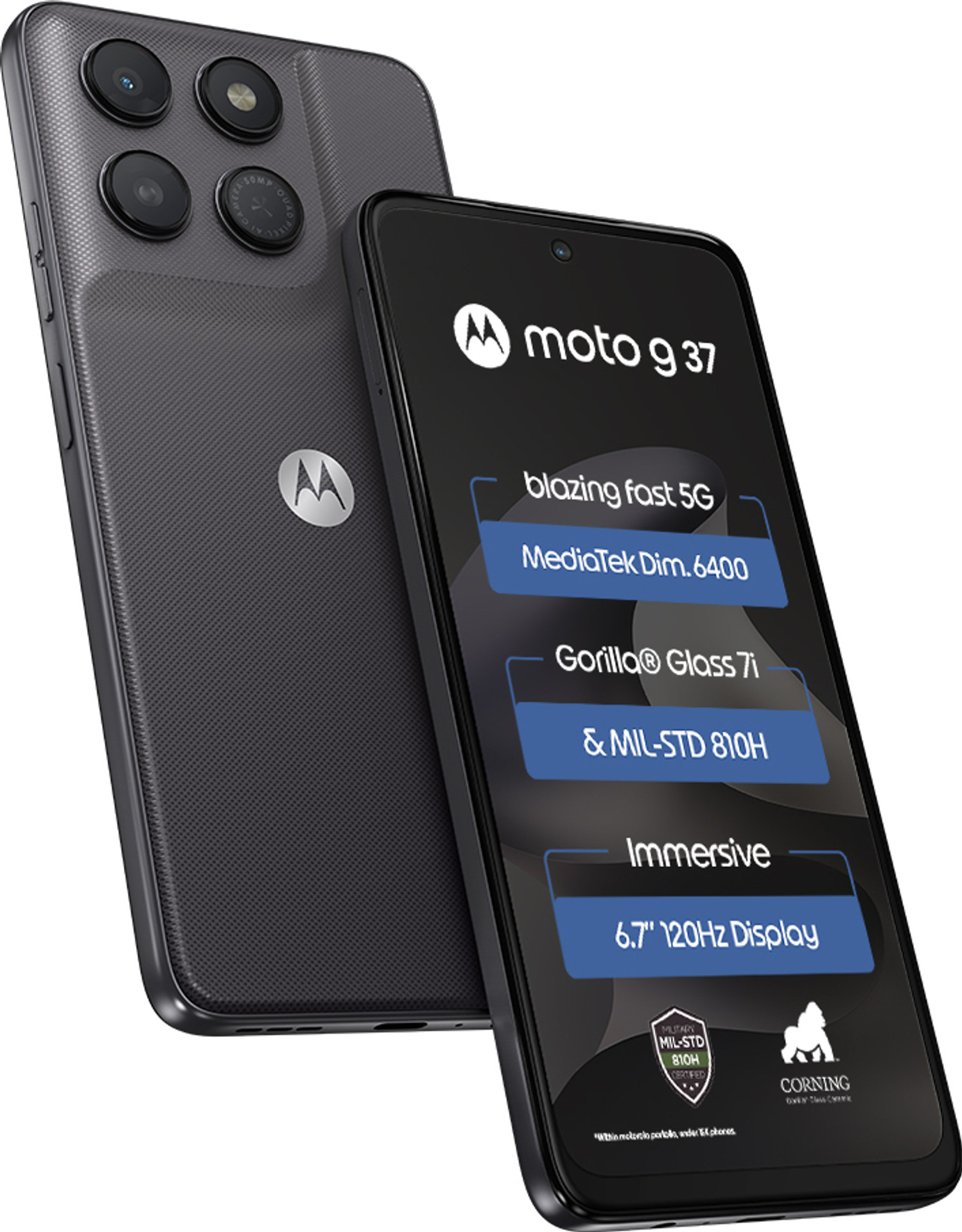 Moto g37 5G (4GB+64GB, Pantone Impenetrable Black)