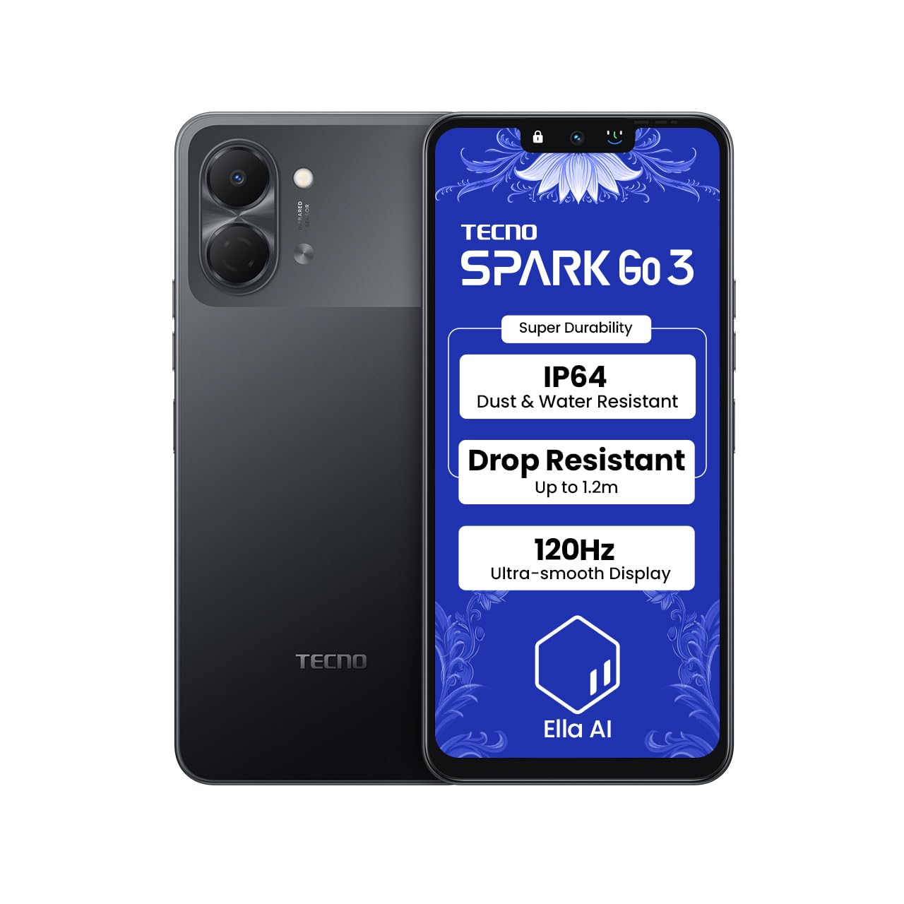 Tecno Spark GO 3 (4GB+64GB, Ink Black)