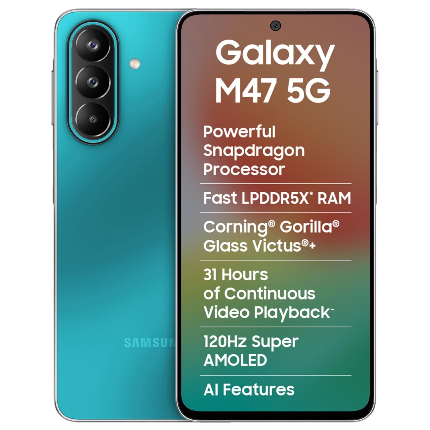 Galaxy M47 5G(6GB+128GB,Blaze Blue)