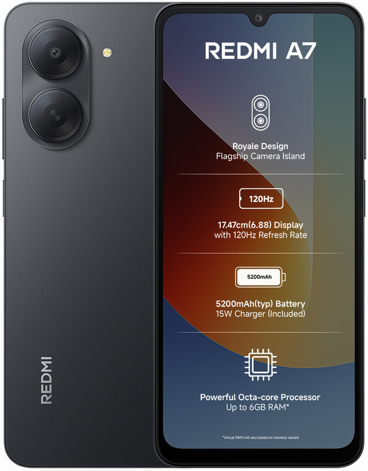 Redmi A7(3GB+64GB,Black)