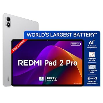 Redmi Pad 2 Pro 5G (8GB+256GB, Wi-Fi+Cellular, Quick Silver)