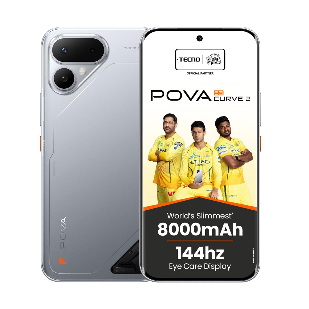 Tecno Pova Curve 2 5G (8GB+256GB, Melting Silver)