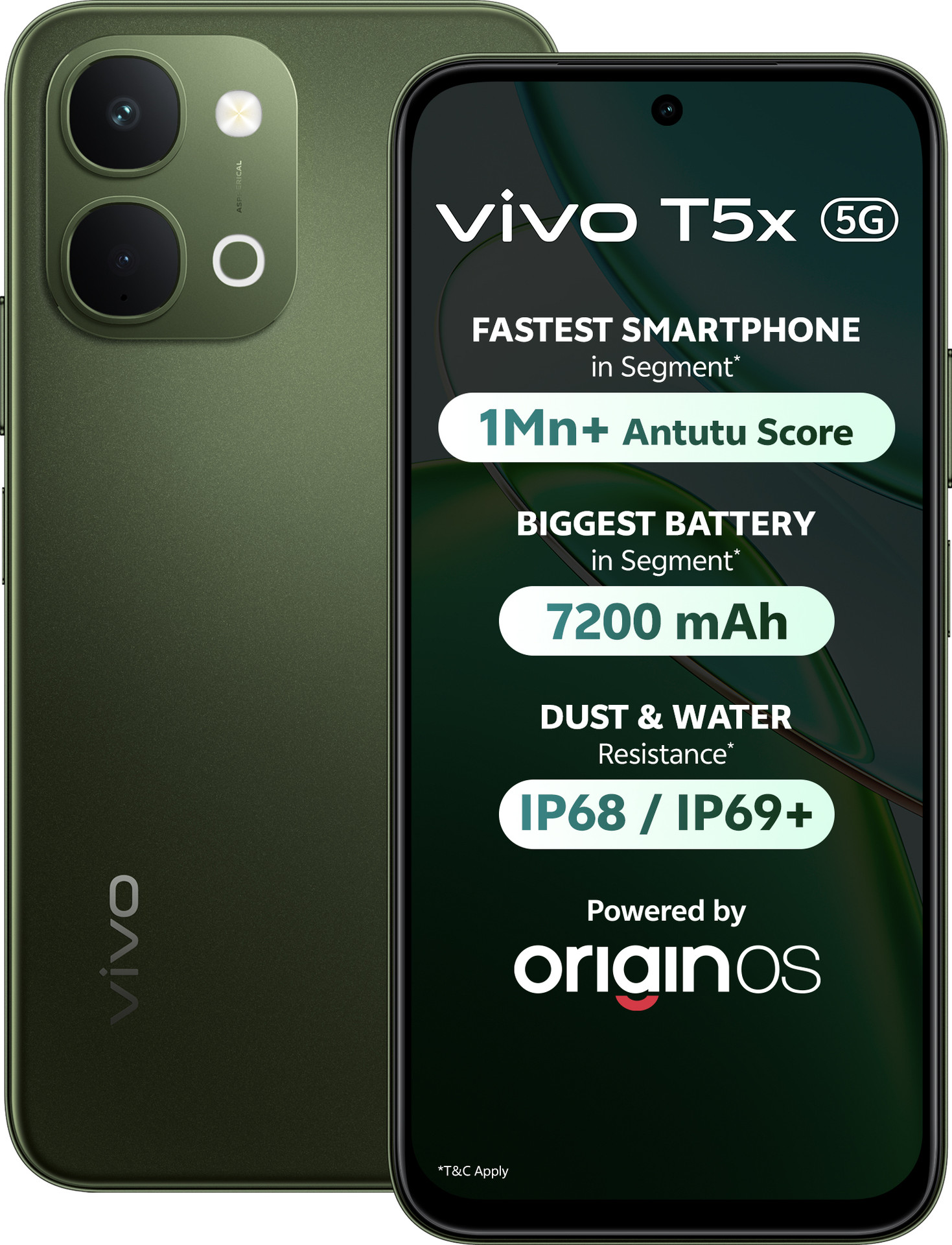 VIVO T5X 5G(8GB+128GB,Cyber Green)