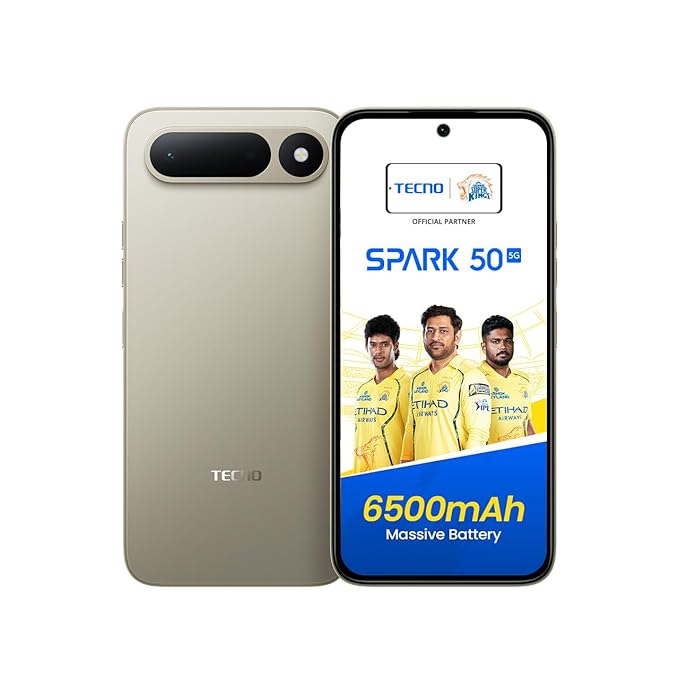Tecno Spark 50 5G(6GB+128GB, Champagne Gold)