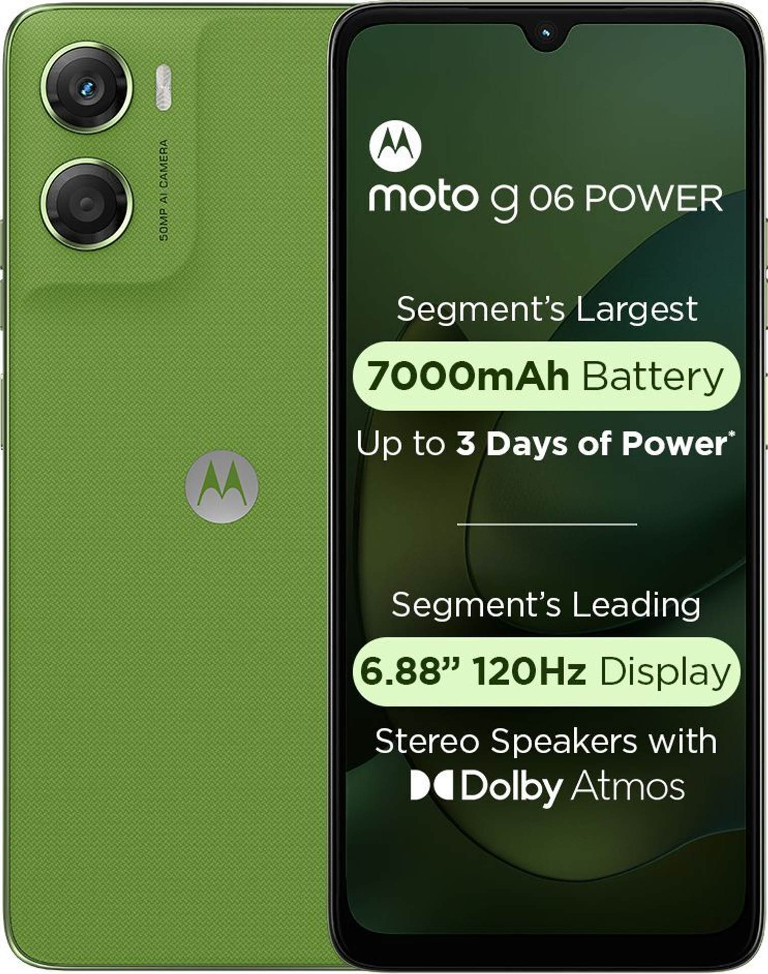 Moto g06 POWER (4GB+64GB, Pantone Tendril)