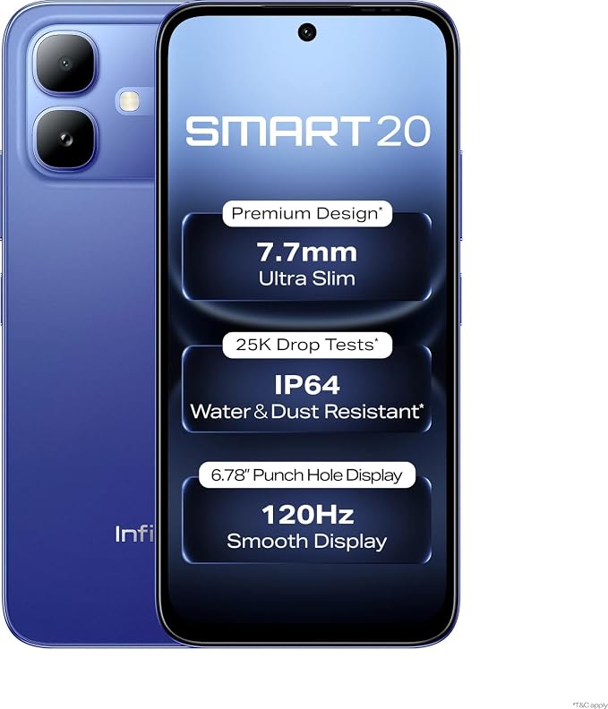 Infinix Smart 20(4GB+64GB, Cloudline Blue)